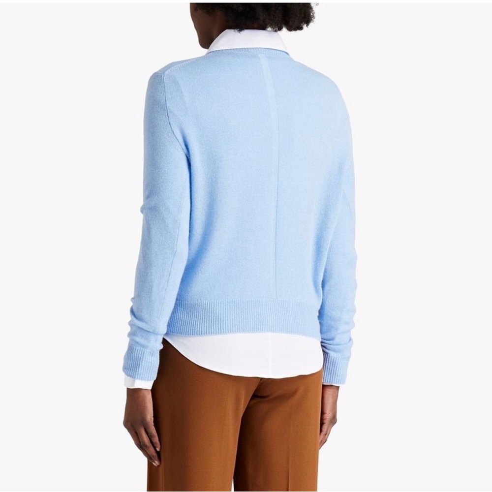 NWT THE ROW Annamaria Cashmere Cardigan Blue Medium - Picture 3 of 11